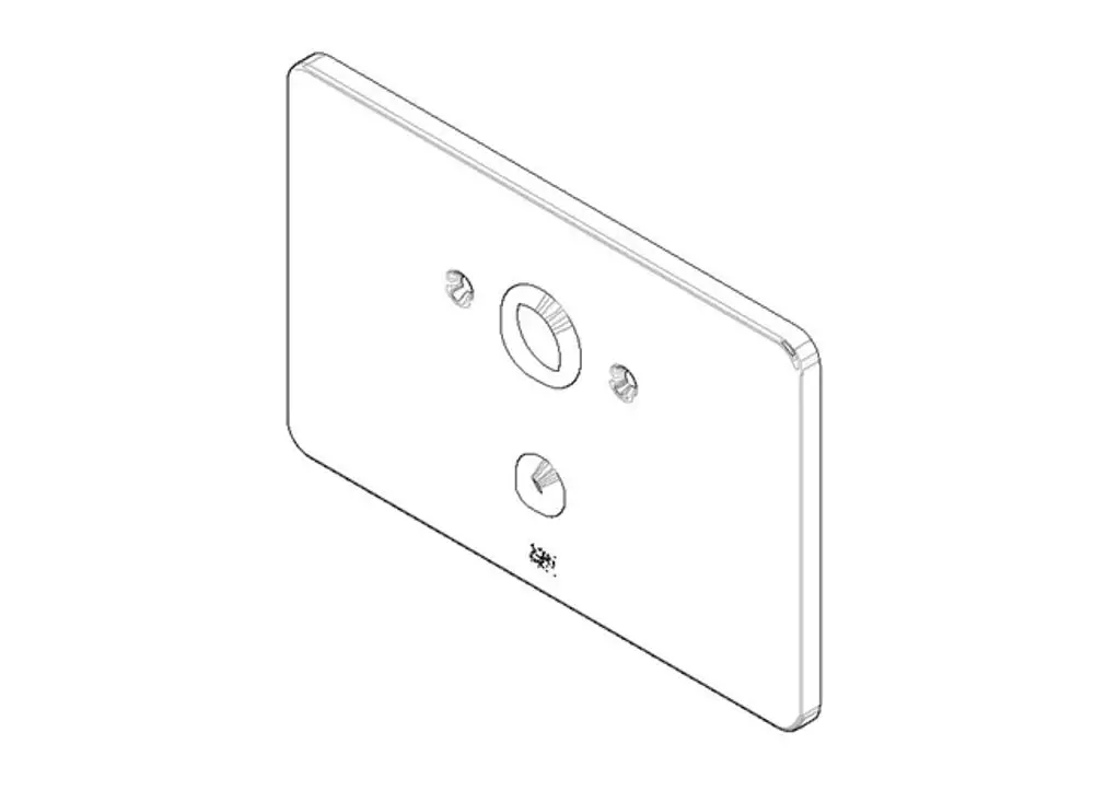 DORNBRACHT Abdeckung mit Umstellung ERSATZTEILE 90110109100 190 x 120 x 9 mm Chrom, 90110109100-00 Galeriebild 1